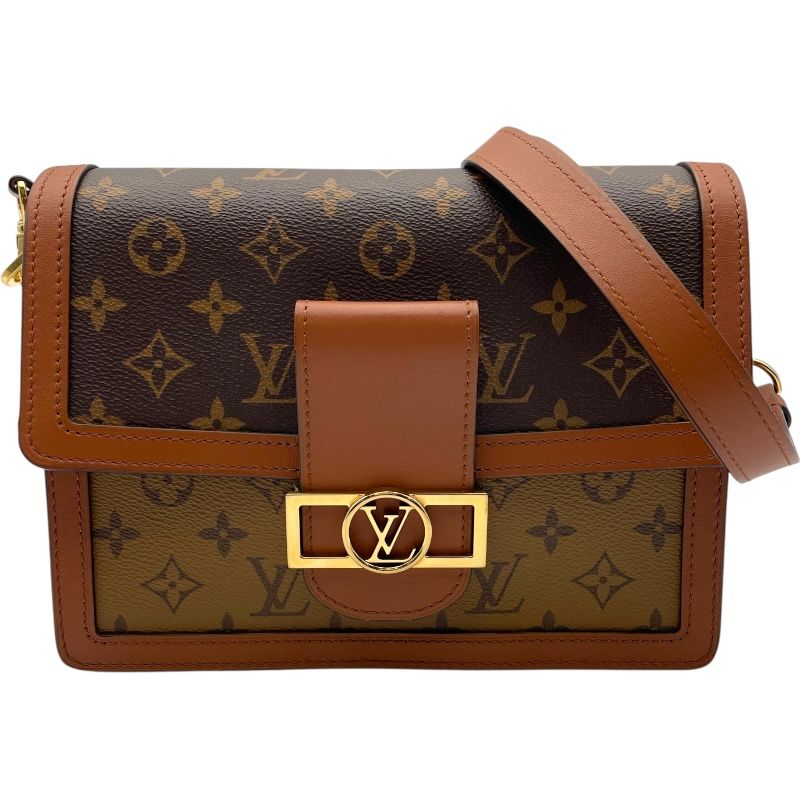 ルイ ヴィトン LOUIS VUITTON ドーフィーヌMM M 45958 ブラウン モノグラム リバース レディース ショルダーバッグ