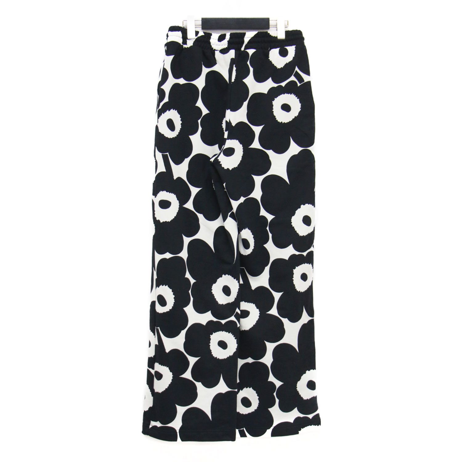 marimekko マリメッコ パンツ ブラック 黒 サイズ S | 24春夏 ピエニ ウニッコ Pieni Unikko イージーパンツ スウェット ワイド ウエストゴム ドロスト ボトムス ズボン レディース