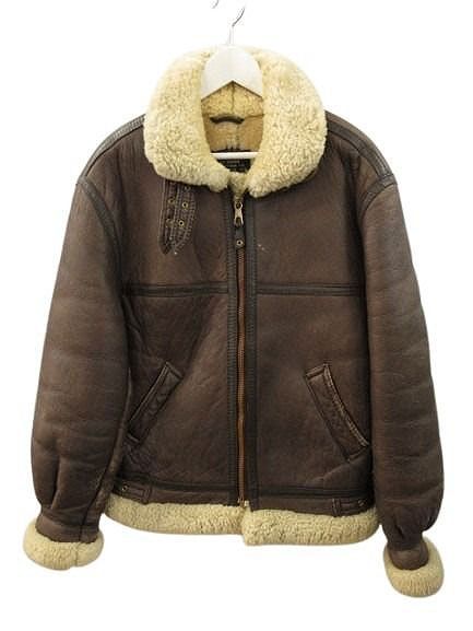 アヴィエーション B-3 フライトジャケット ブラウン 40 ムートンジャケット ジップアップ アウター
