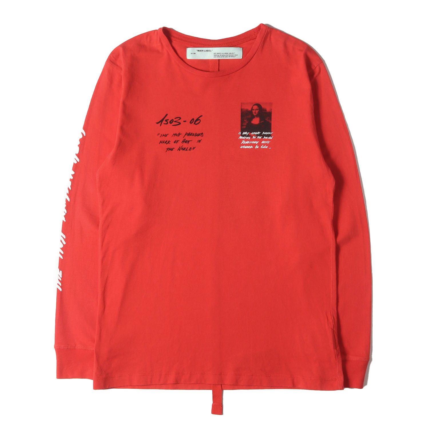 OFF-WHITE オフホワイト Tシャツ レッド サイズ:L | モナリザ