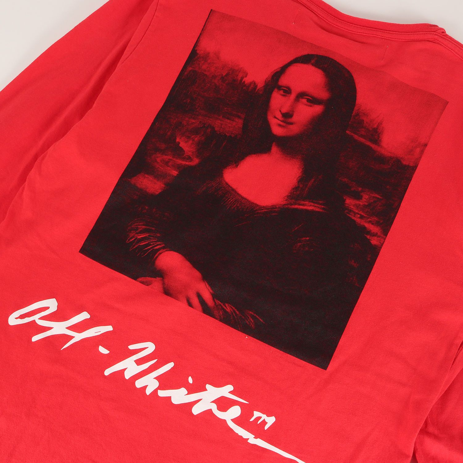 OFF-WHITE オフホワイト Tシャツ レッド サイズ:L | モナリザ