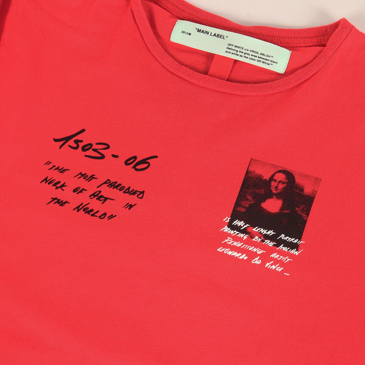 OFF-WHITE オフホワイト Tシャツ レッド サイズ:L | モナリザ