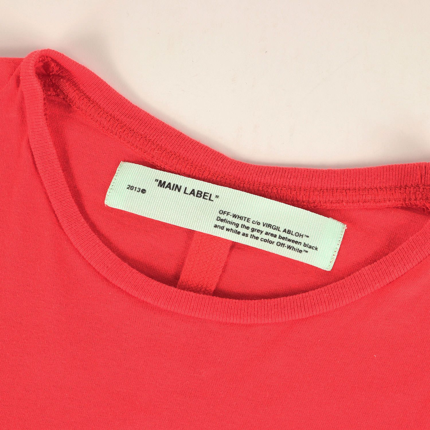 OFF-WHITE オフホワイト Tシャツ レッド サイズ:L | モナリザ