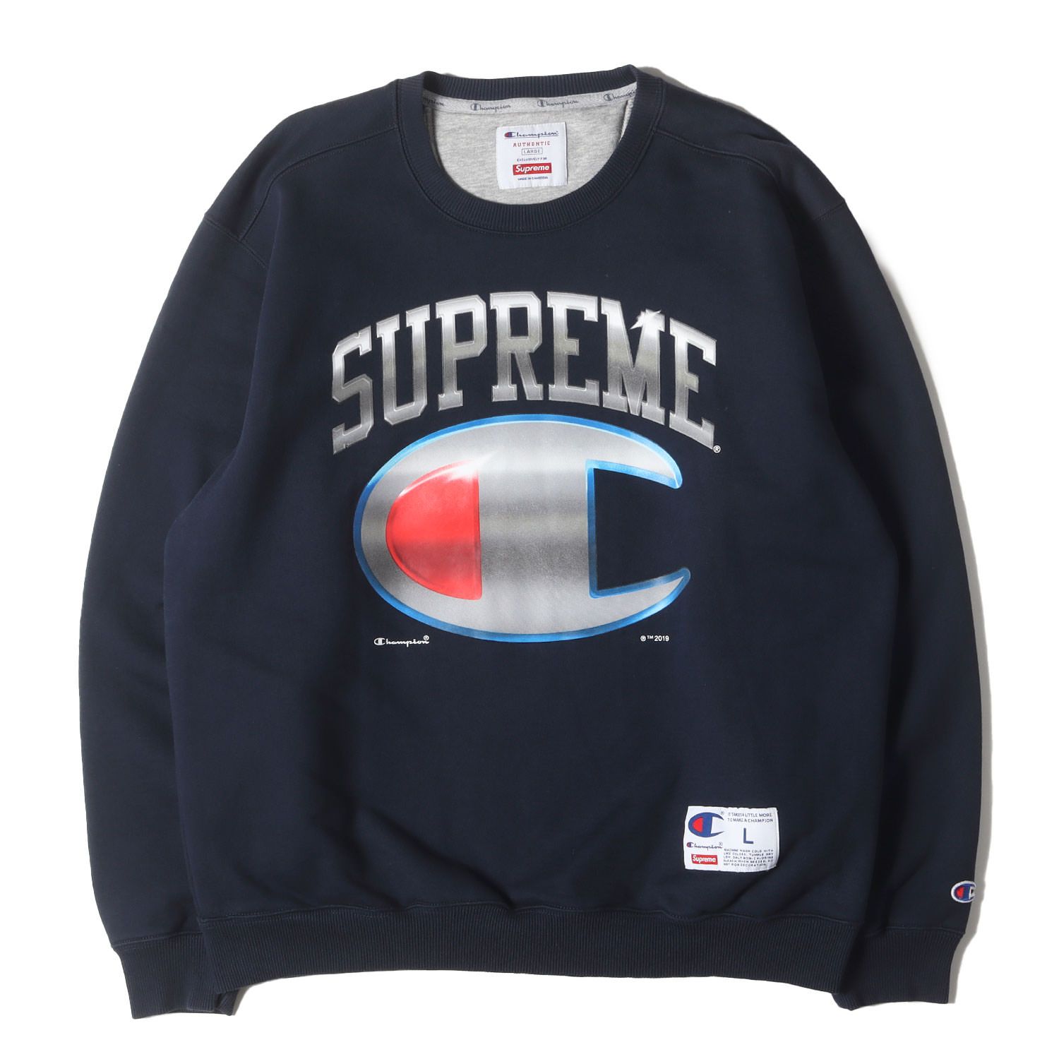 Supreme ネイビー L トレーナー Supreme スウェット トレーナー ネイビー