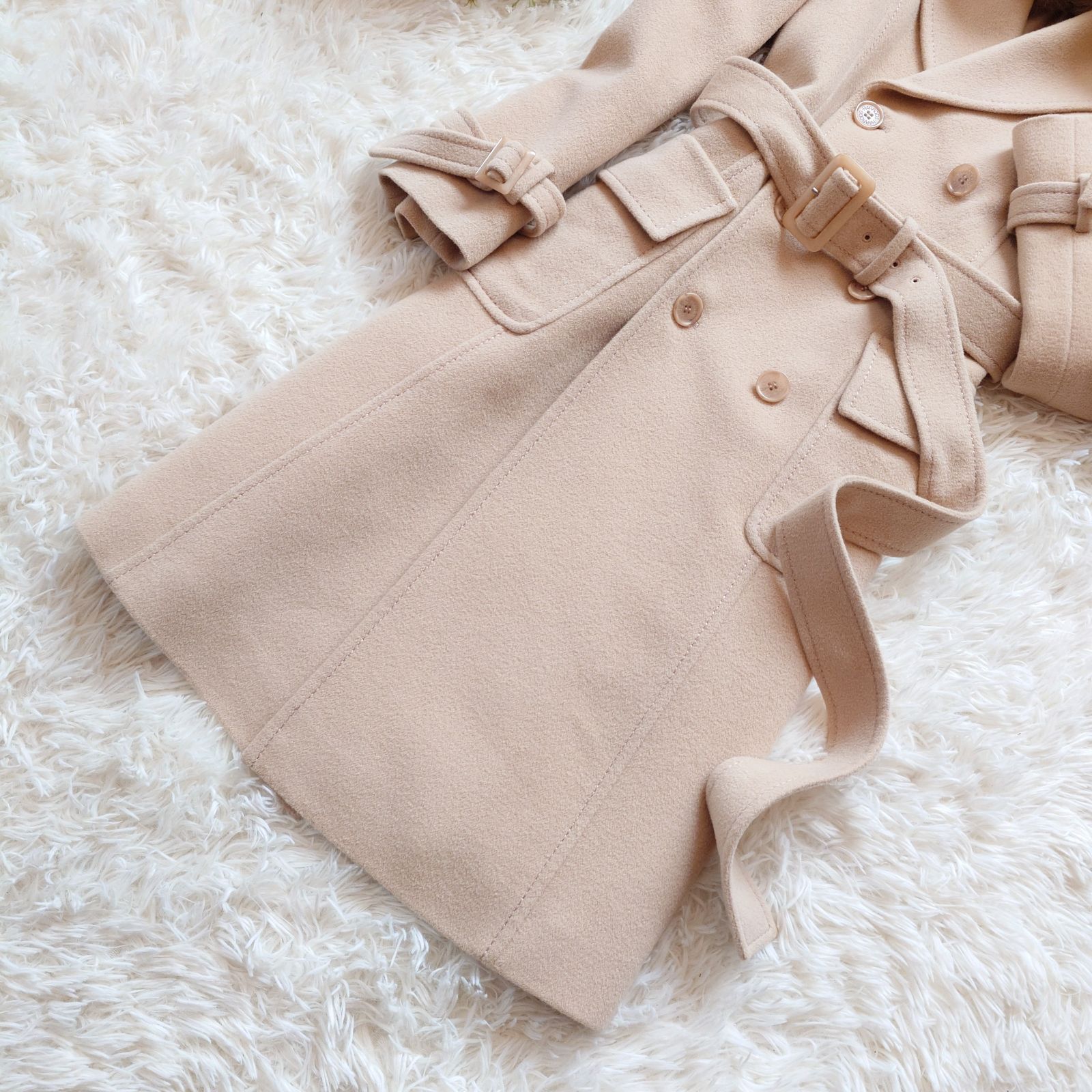 ハロッズ Harrods ロングコート チェスターコート ダブル カシミヤ