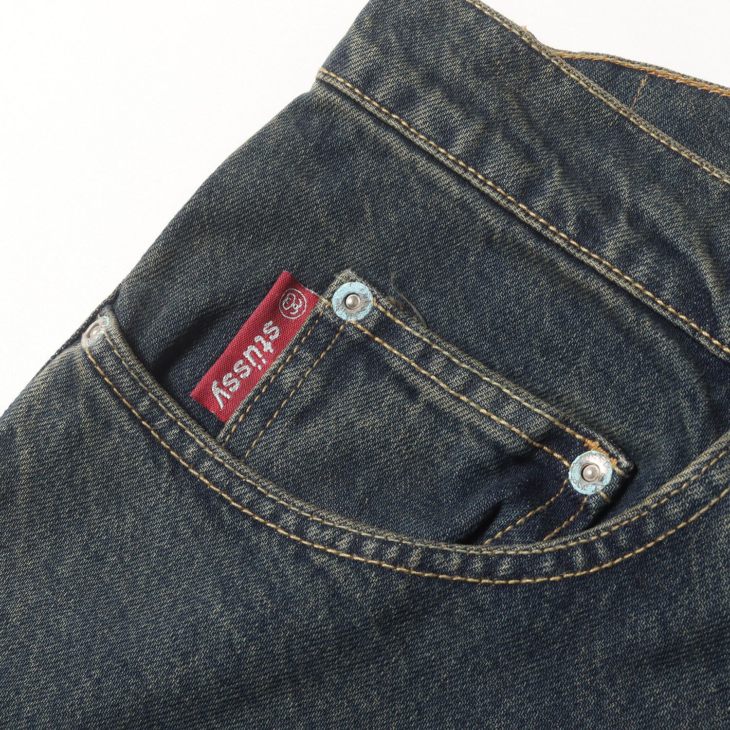 新品】STUSSY ステューシー パンツ インディゴ サイズ:32 | 00s