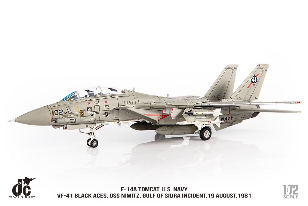 Jcwings アメリカ海軍 F 14 A 第41戦闘攻撃飛行隊 Black Aces USS Nimitz シドラ湾事件 1981年 1 72 JCW 017