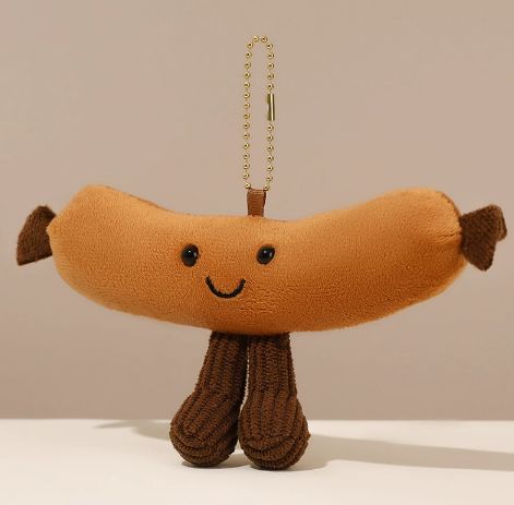 ホットドッグソーセージ風 ぬいぐるみ バッグ用チャーム 教育用ロボット その他 