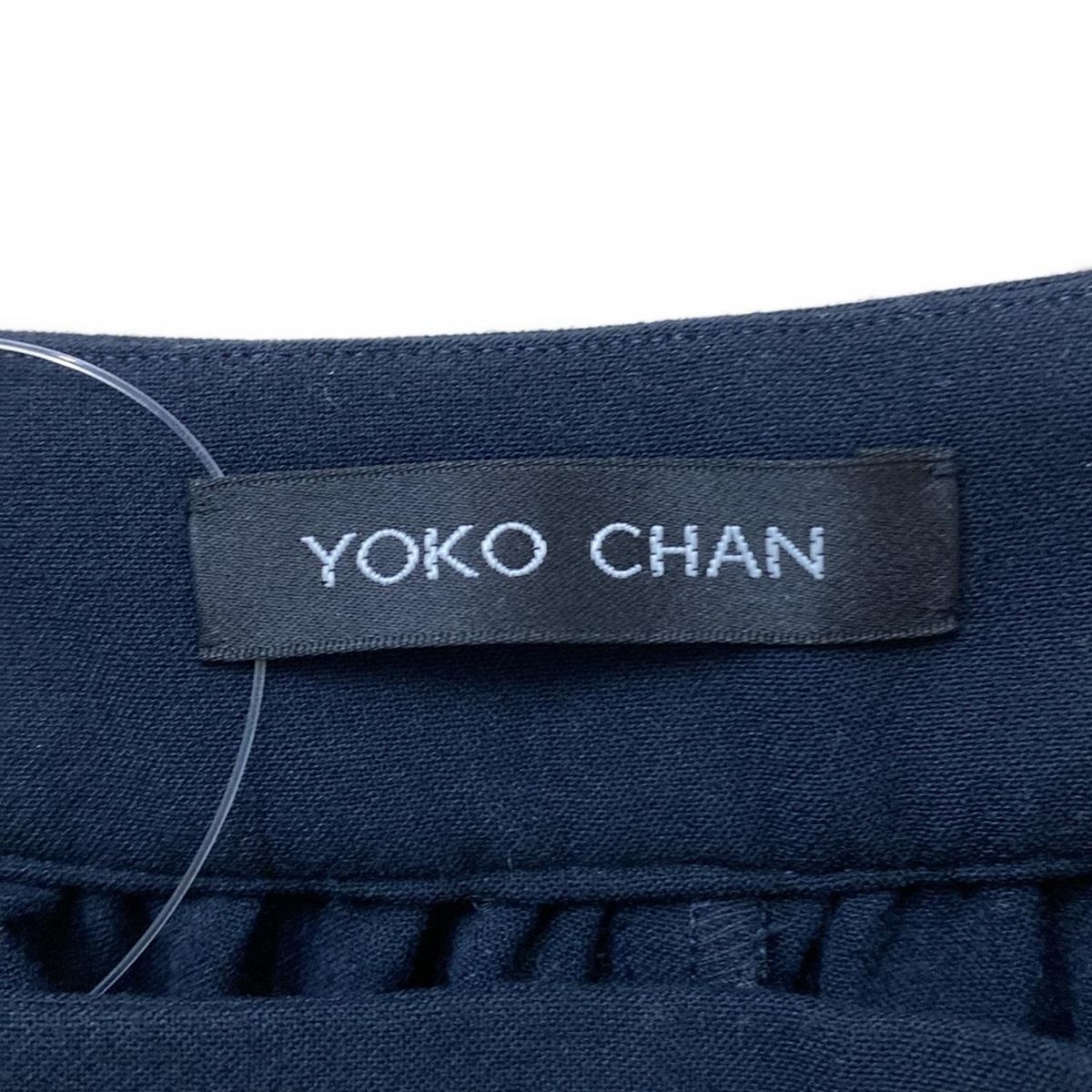 【美品】YOKO CHAN ヨーコチャン ウエストマーク コート36 ネイビー 美品】YOKO CHAN ヨーコチャン ウエストマーク コート36 ネイビー