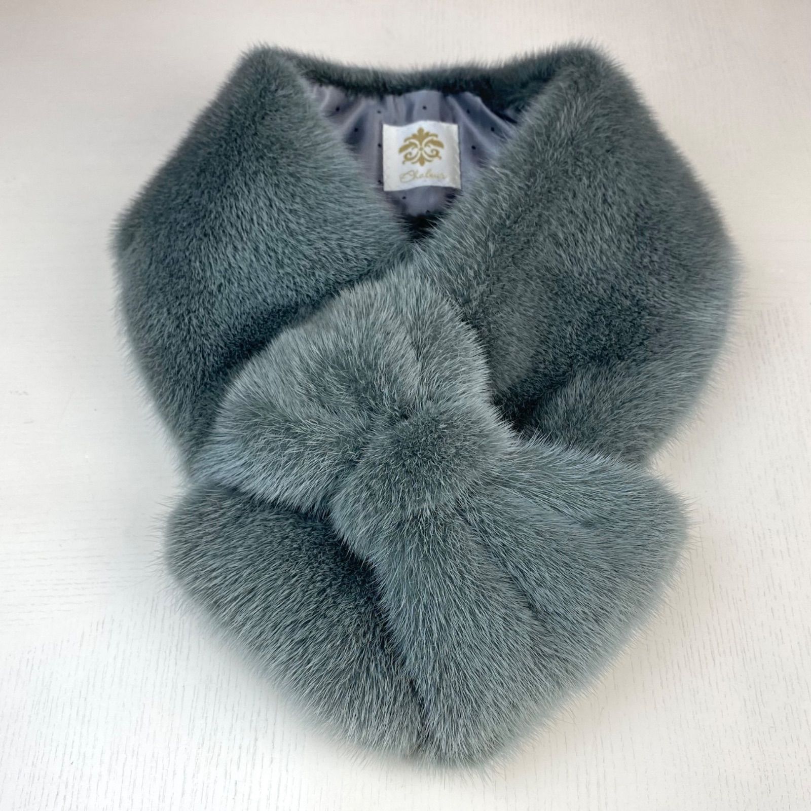 SAGA MINK ミンクヤーンマフラー 半額 会員価格適用外】上品な華やかさ 日本製 SAGA ミンク ファー