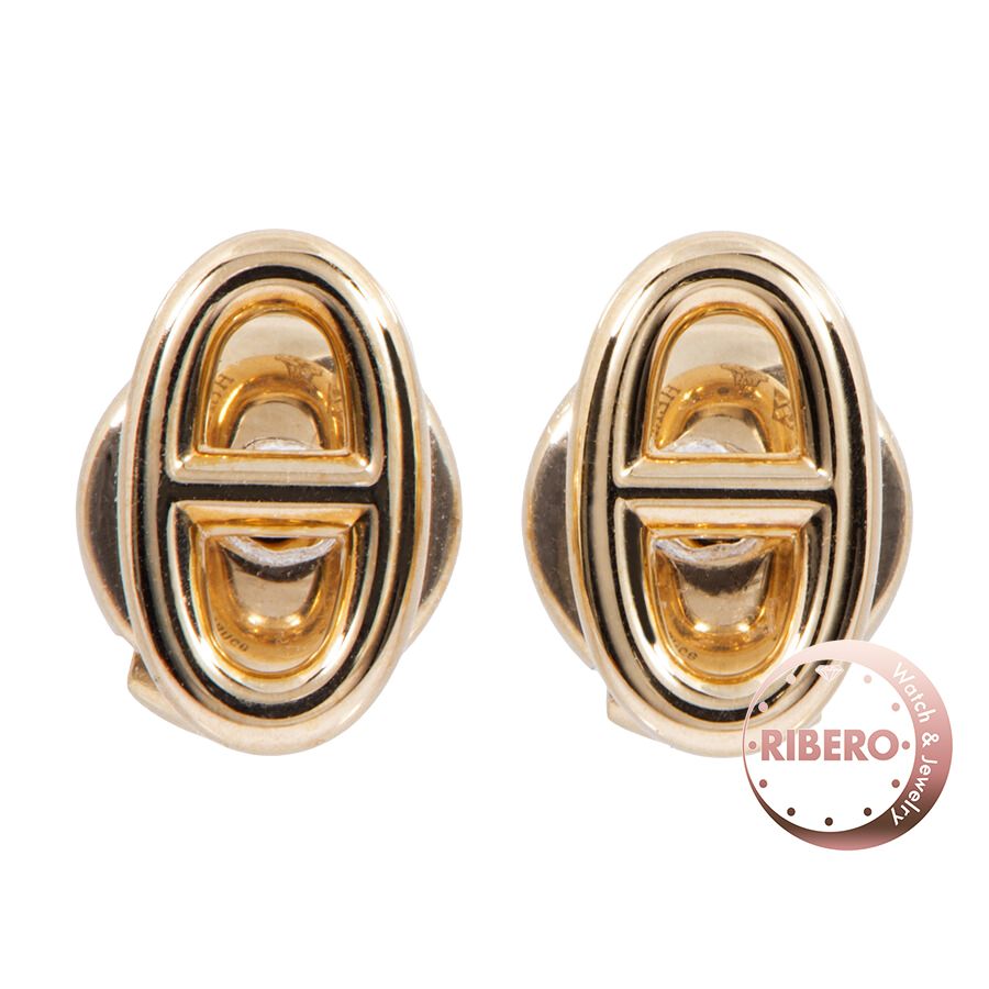 HERMES エルメス Farandole ファランドール ピアス シェーヌダンクル ピンク ゴールド