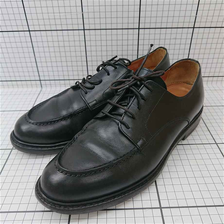 Θ ジョン スメドレー John Smedley レザー Uチップシューズ ブラック系 メンズ E