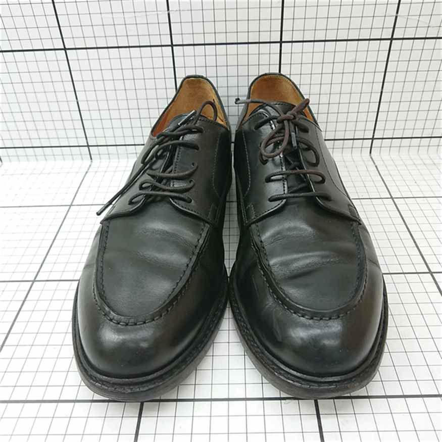 Θ ジョン スメドレー John Smedley レザー Uチップシューズ ブラック系 メンズ E