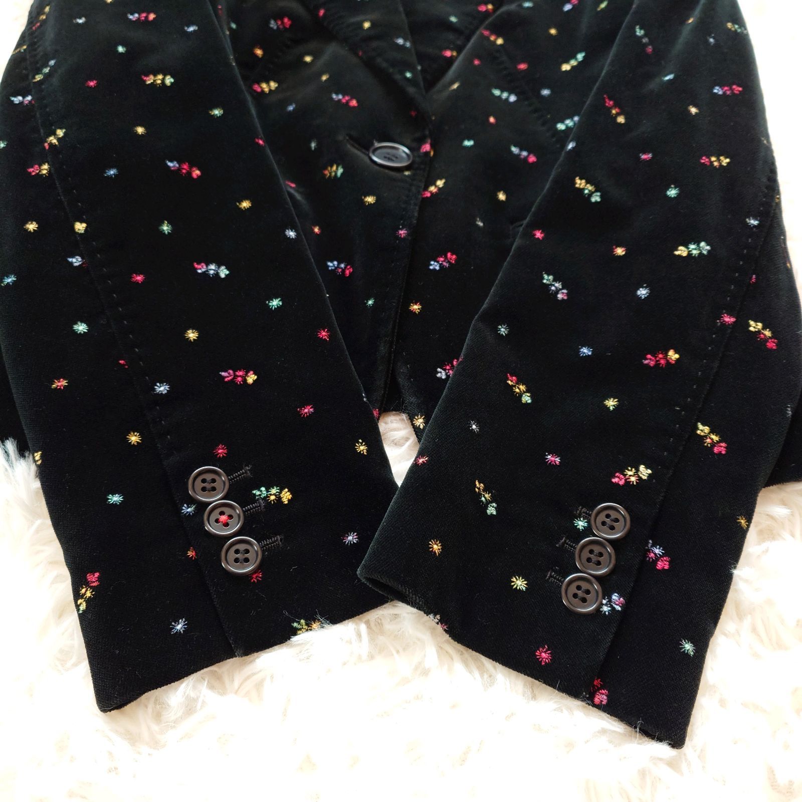 ポールスミス Paul Smith Black ベロア 刺繍 セレモニースーツ