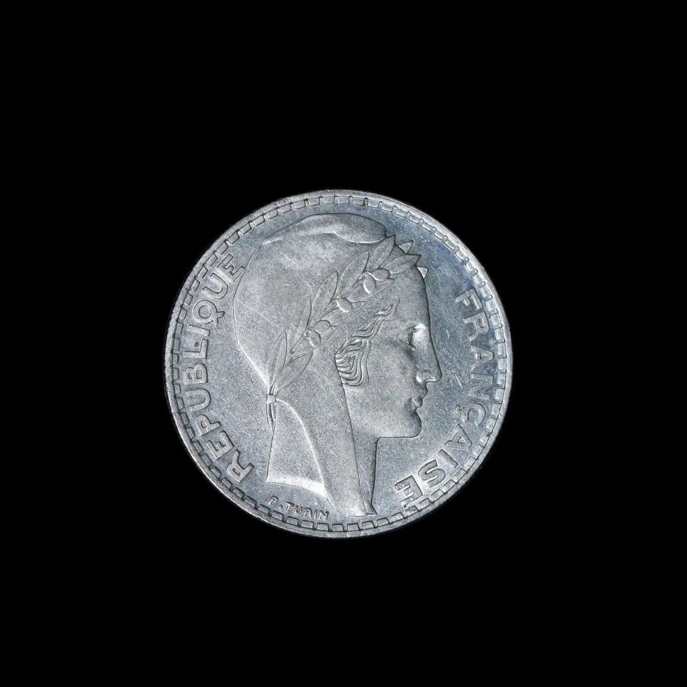 FRANCE フランス 第三共和 1870 1940 20 Francs 20フラン 1938年 女神 外国コイン 銀貨