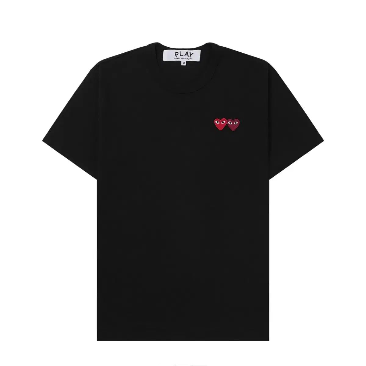 PLAY コム デ ギャルソン ダブルハート Tシャツ ブラック S