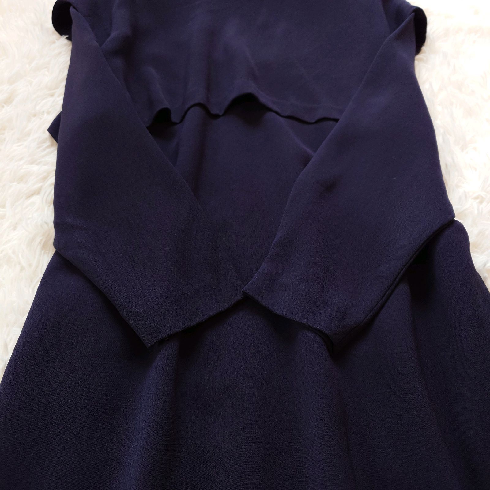 美品　エンフォルド　レイヤード　ドッキング　ロング　ワンピース　ブラック　黒 エンフォルド ENFOLD レイヤード ドッキング ロング ワンピース 長袖