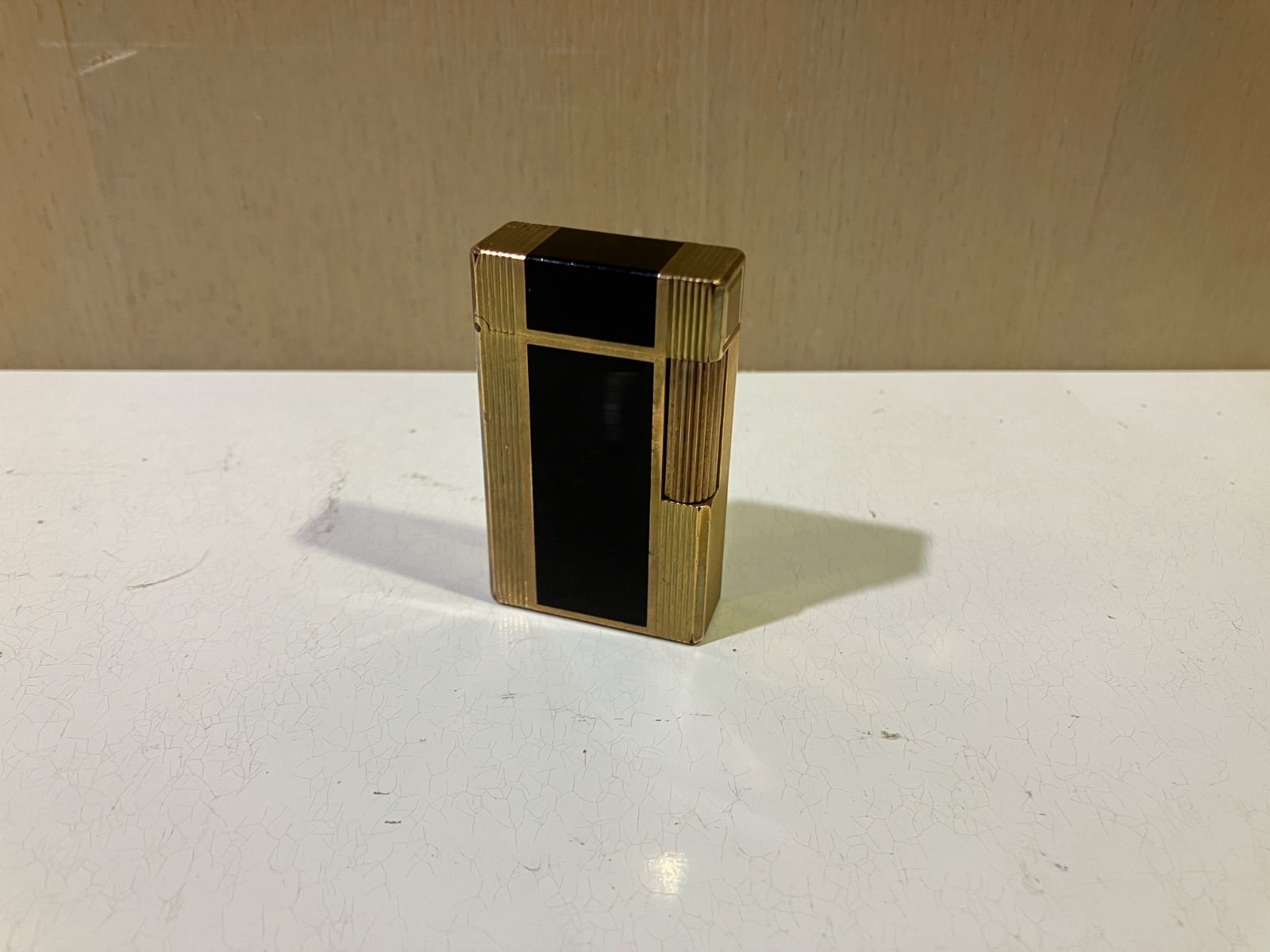 質Banana 動作未 S T Dupont エス テー デュポン ライン1 都彭 ガスライター ゴールド フランス製 真鍮