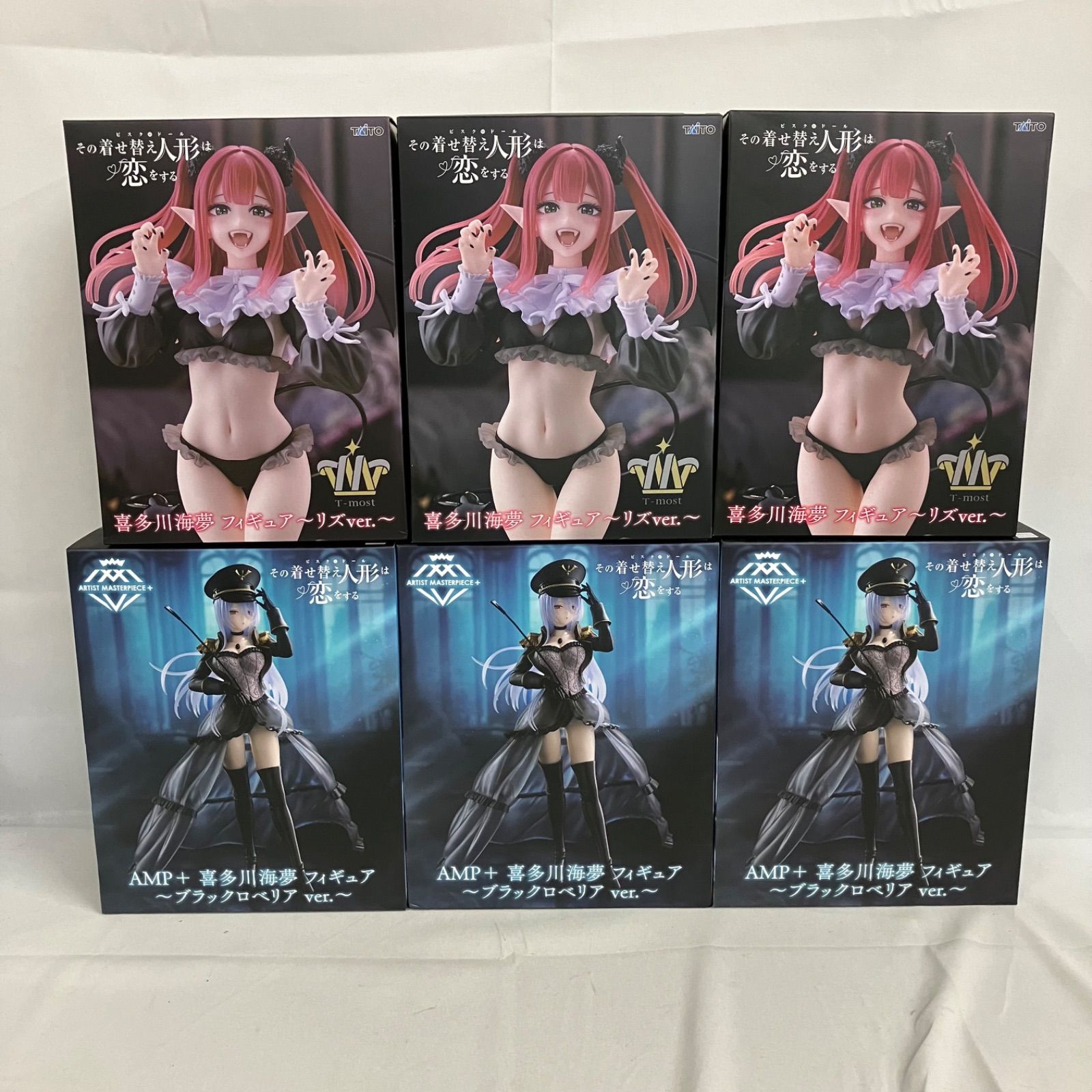 喜多川海夢 フィギュアセット リズver. & ブラックロベリア ver. 未開封 着せ恋 AMP+ T-most 喜多川海夢 ブラックロベリア リズ 6個