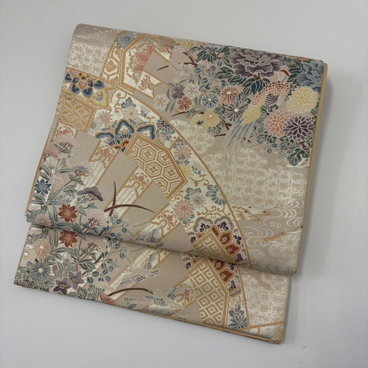 袋帯　正絹 袋帯 美品 秀品 六通 正絹