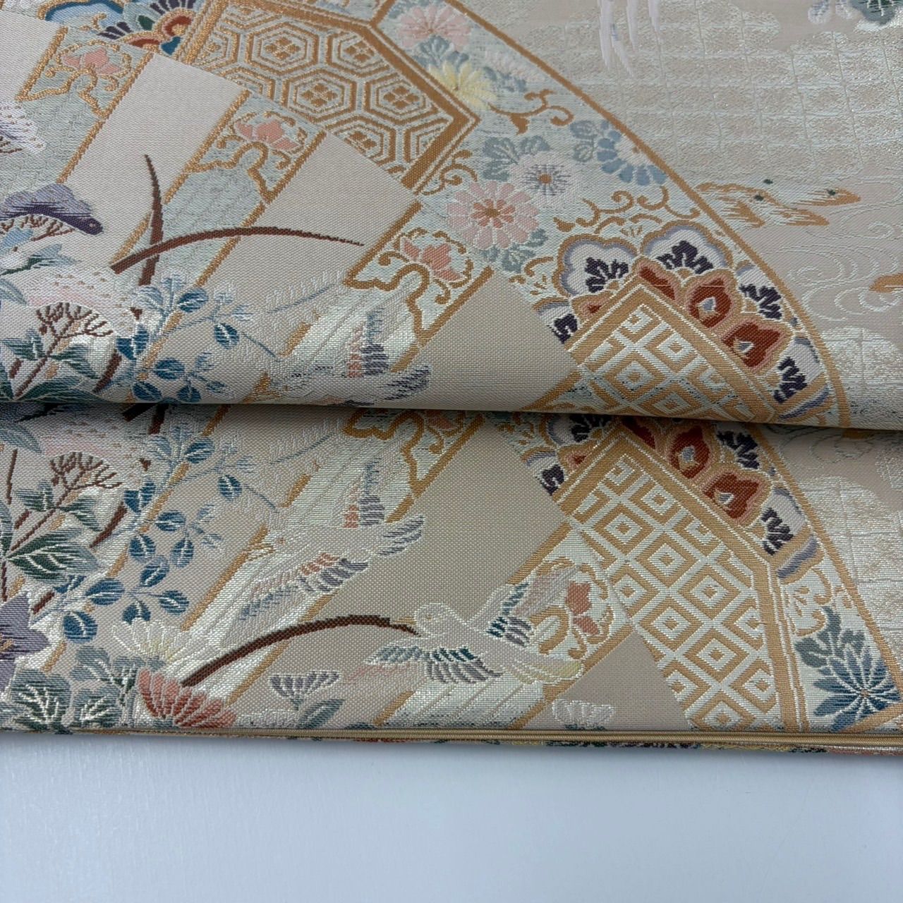 袋帯 美しい草花に鳥 水車 正絹 MA-3006 - メルカリ