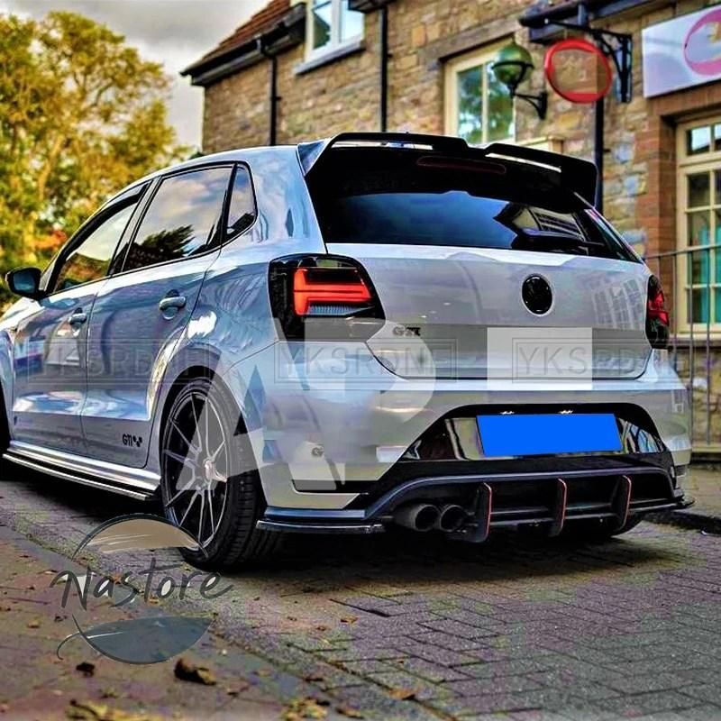 mk 5 リア スポイラー ルーフスポイラー カスタム カスタムパーツ absルーフ スペアパーツ 光沢 ある黒 vw polo gti 6 r c 20