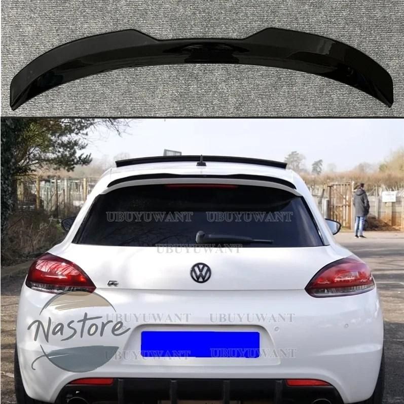 リア スポイラー カスタム アクセサリー abs素材 光沢 ある 換気 absエクステンションキャップ トランク ある黒 2009-2016 2