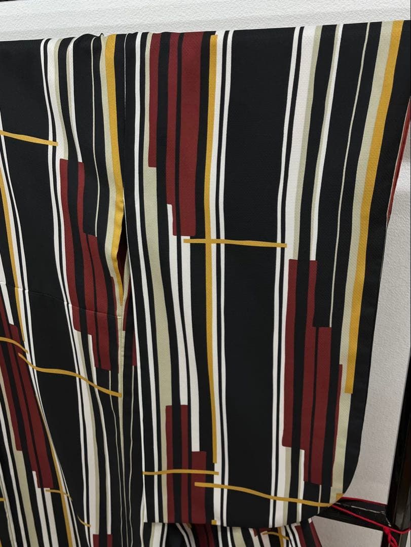 二尺袖 ポリエステル着物 袴向き モダン ストライプ ♥品 MOP 582