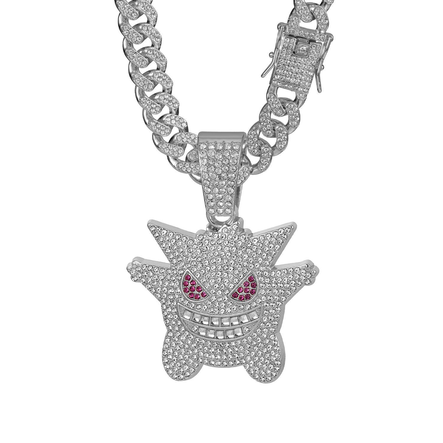 ヒップホップ ポケモン ゲンガー 太チェーン ネックレス メンズ ユニ