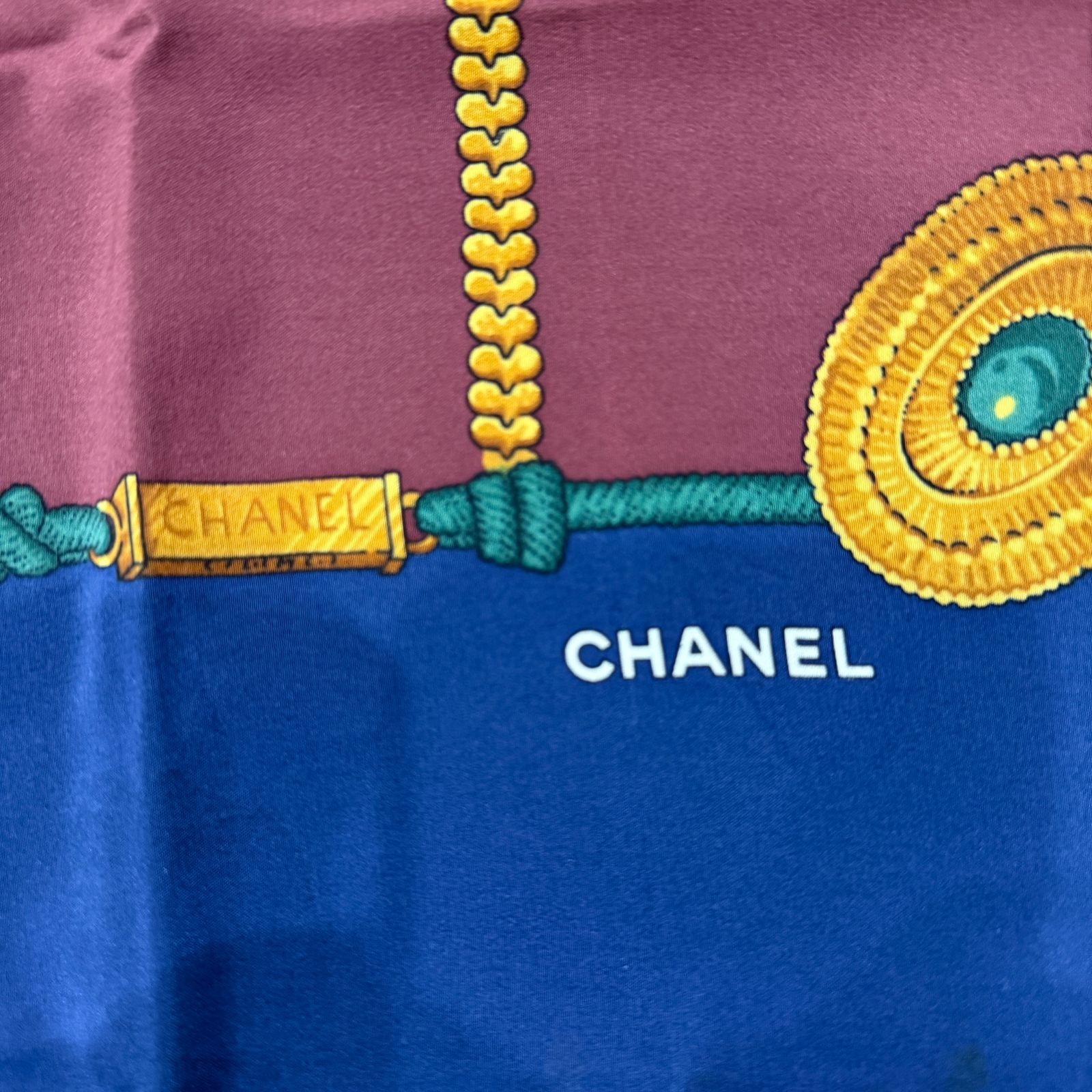  シャネル スカーフ チェーン柄 バンダナ スカーフ 小物