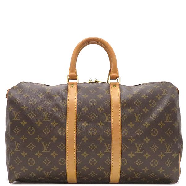 ルイヴィトン LOUIS VUITTON ボストンバッグ キーポル 45 モノグラムキャンバス モノグラム ゴールド金具 茶 鍵 パドロック M 41428 SP 0955