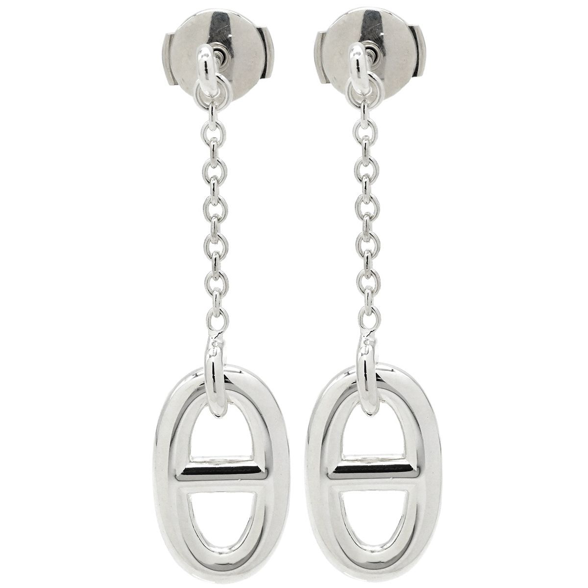 エルメス HERMES ピアス ファランドール MM シルバー925 シルバー ドロップ スイング シェーヌダンクル スターリングシルバー SV 925 AG 箱