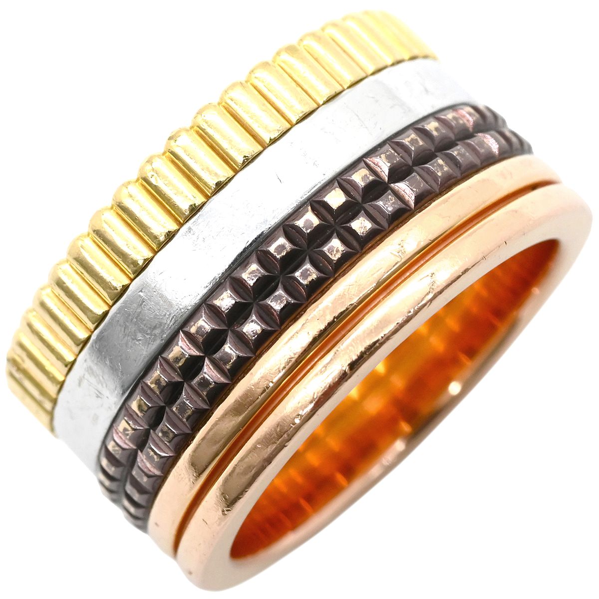 ブシュロン リング 指輪 キャトル クラシック ラージ 4カラー ＃T 54 JP 14 750 18 K ブラウンPVD 14号 箱