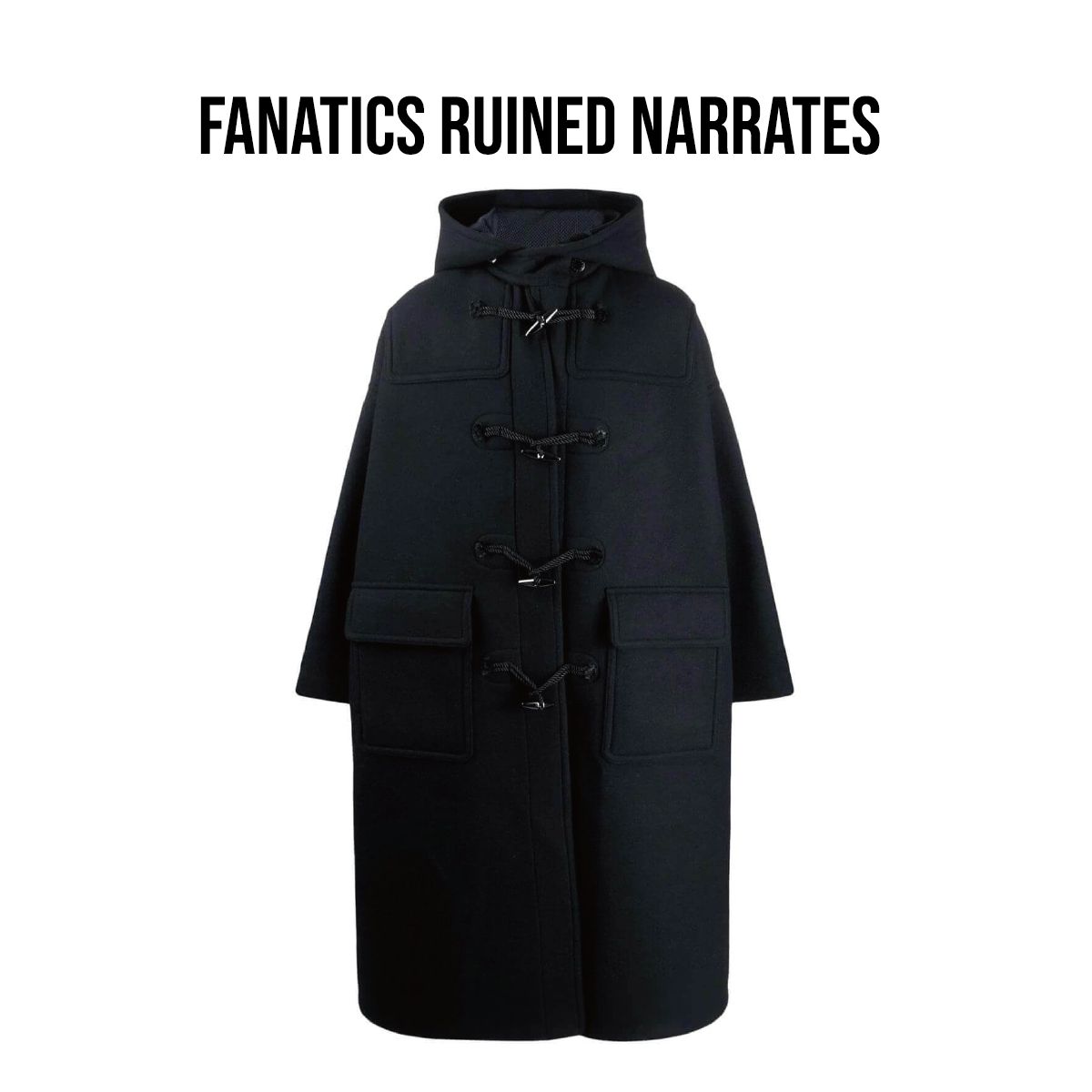 2 フミト ガンリュウ 19 AW ダッフルコート ブラック