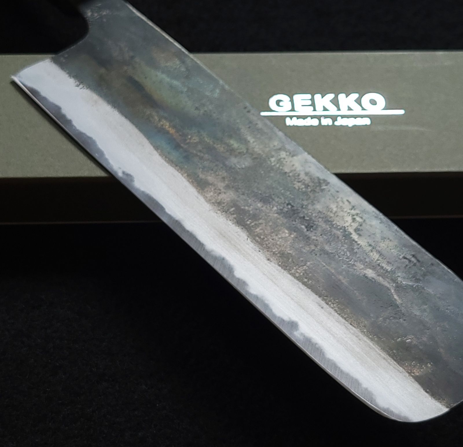 白紙1号 黒打 菜切（万能）包丁 165㎜ #1329 焼柄 月光作 白紙1号 黒打 菜切（万能）包丁 180㎜ G1330 焼柄 月光作 - メルカリ