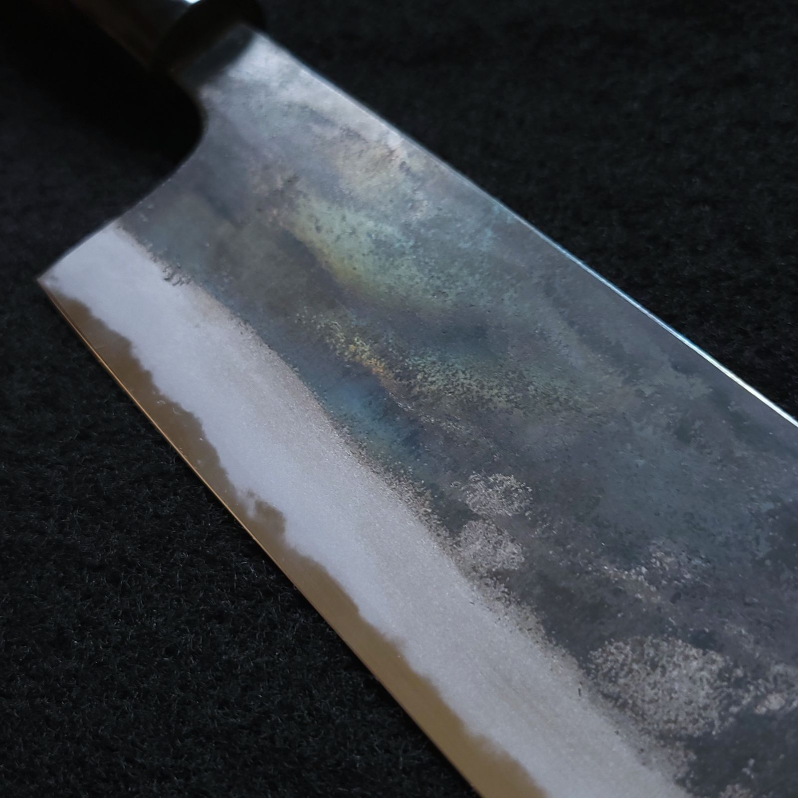 白紙1号 黒打 菜切（万能）包丁 165㎜ #1329 焼柄 月光作 白紙1号 黒打 菜切（万能）包丁 180㎜ G1330 焼柄 月光作 - メルカリ