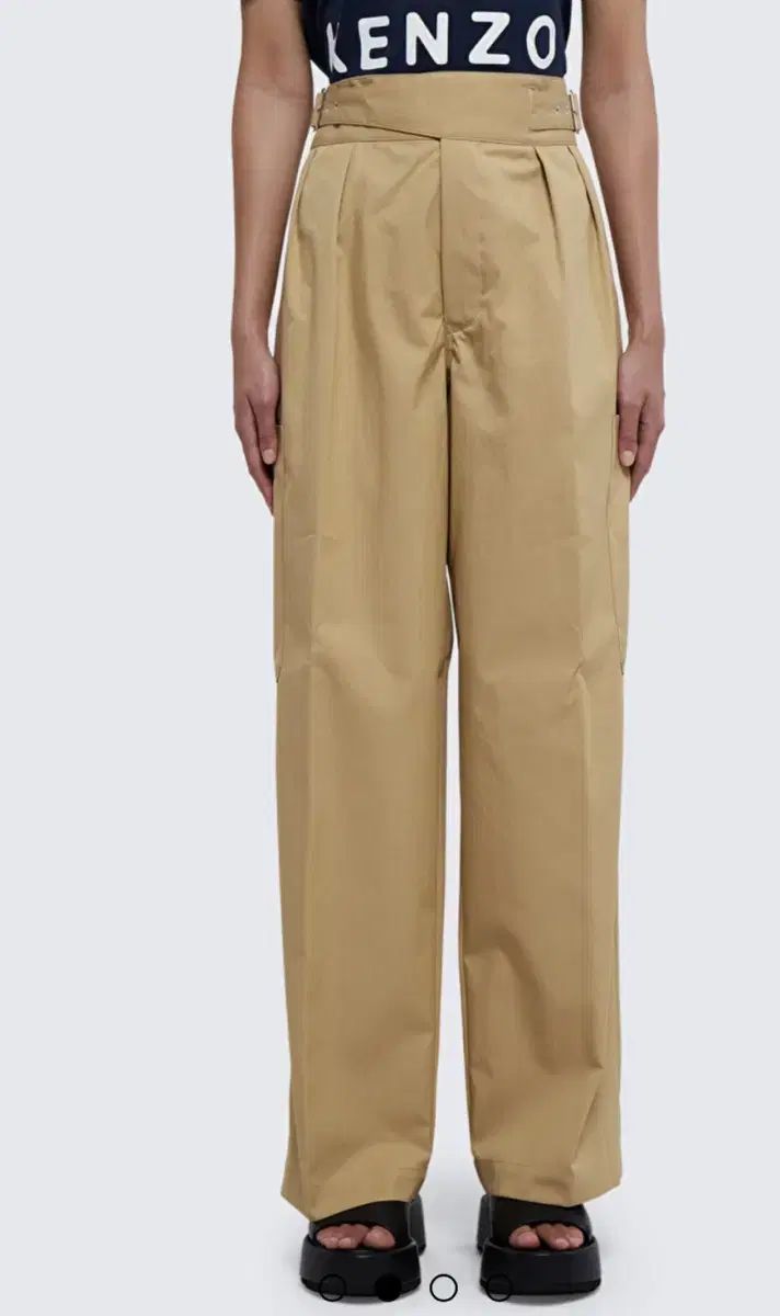 KENZO フラワー コットン パンツ 40 約 30-32 までカバー