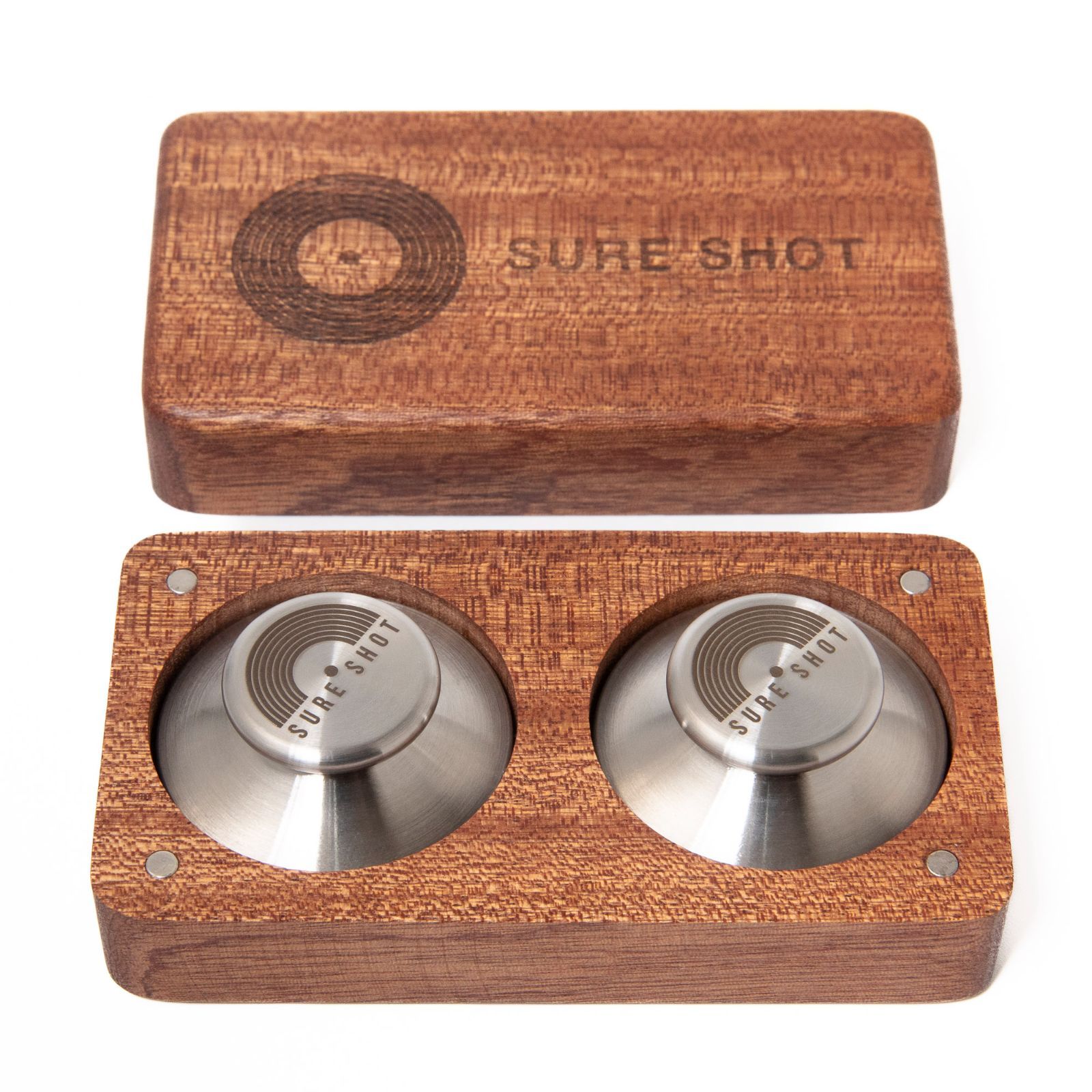 Sure Shot UFO EPアダプター スタビライザー 7インチレコード用 ステンレス製 120 g 木製ケース