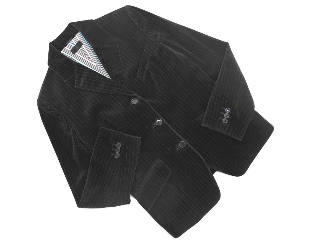 Paul Smith ポールスミス ベロア ストライプ ジャケット size42/黒