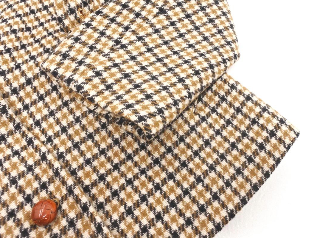 IENA イエナ ウール100% チェック ジャケット size38/黒x茶