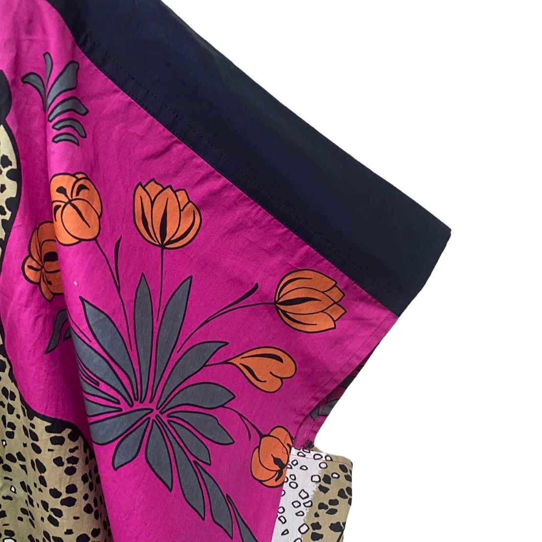 エルメス HERMES ノースリーブ ワンピース LES leopards90 コットン