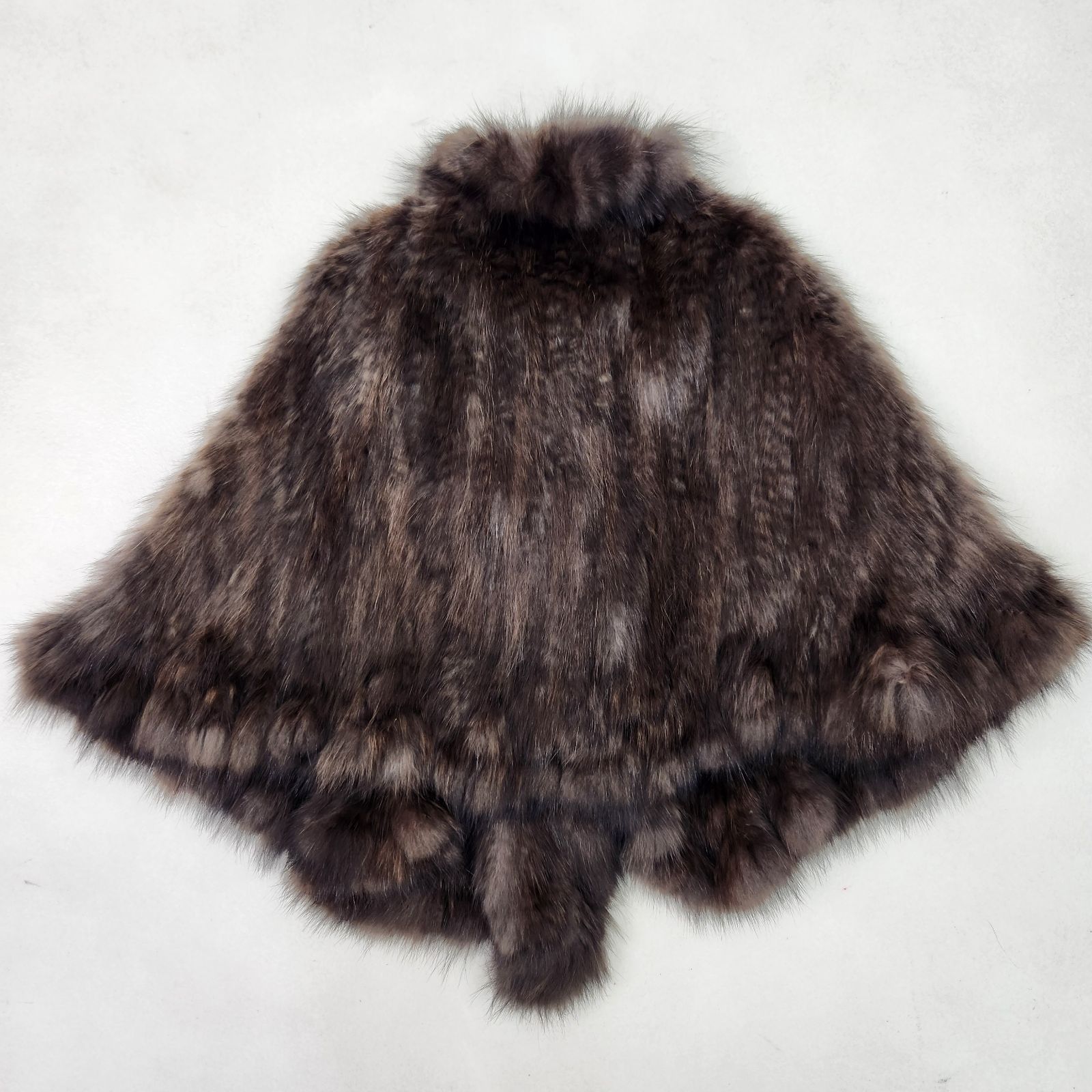 美品 毛皮コート 最高級毛皮 ロシアンセーブル RUSSIA SABLE ポンチョ