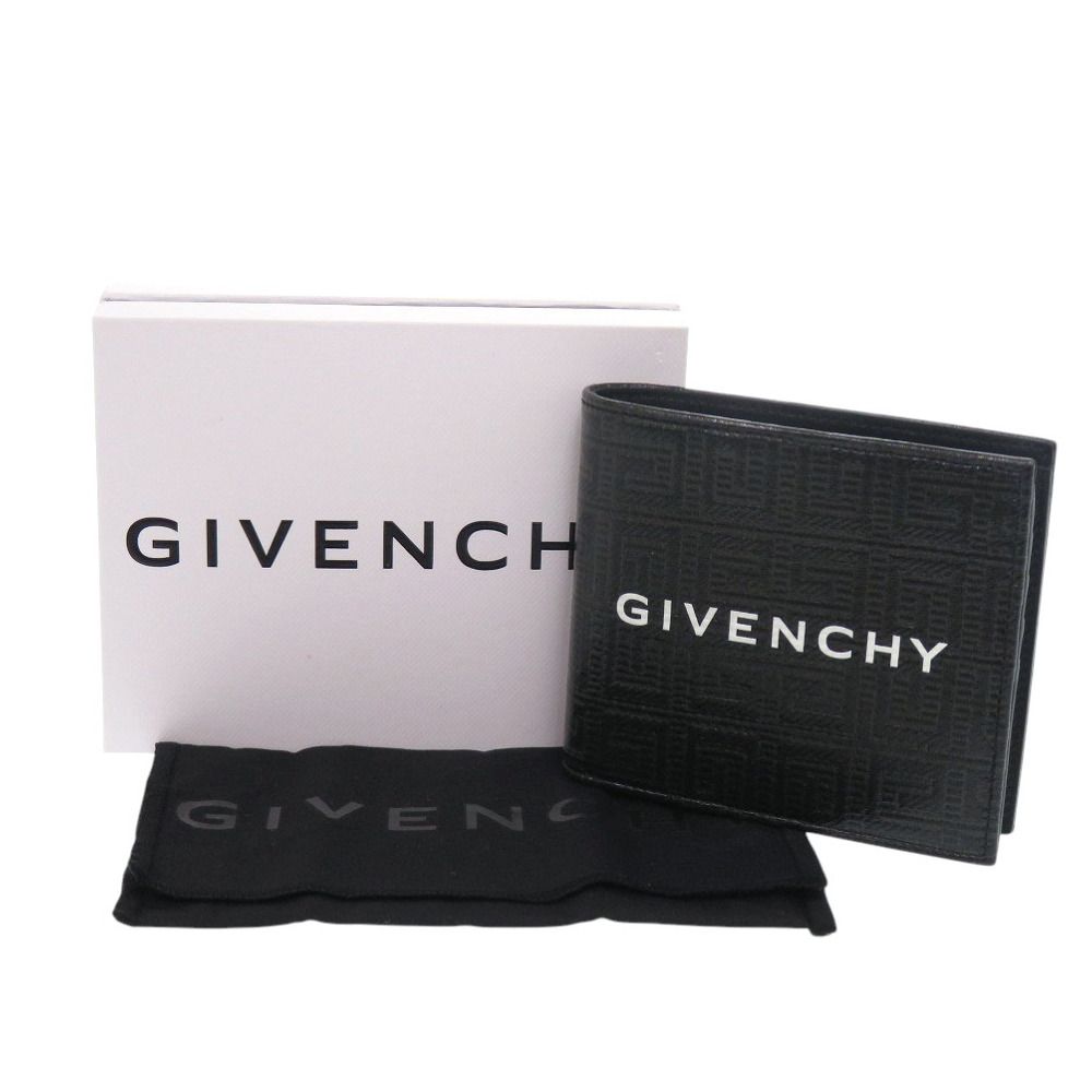 ♥ ジバンシィ 4 CC レザー ブラック 二つ折り財布 黒 0860 GIVENCHY