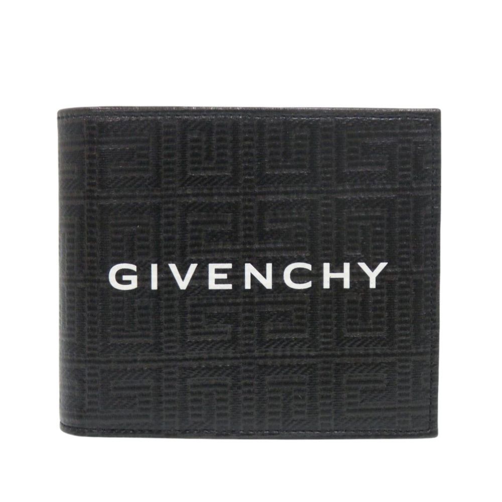 未使用品　箱付き　GIVENCHY ジバンシー　折り財布　ロゴグラム　ブラック 未使用 ジバンシィ BILLFOLD 4CC BK6090K1LF レザー ブラック 二つ折り
