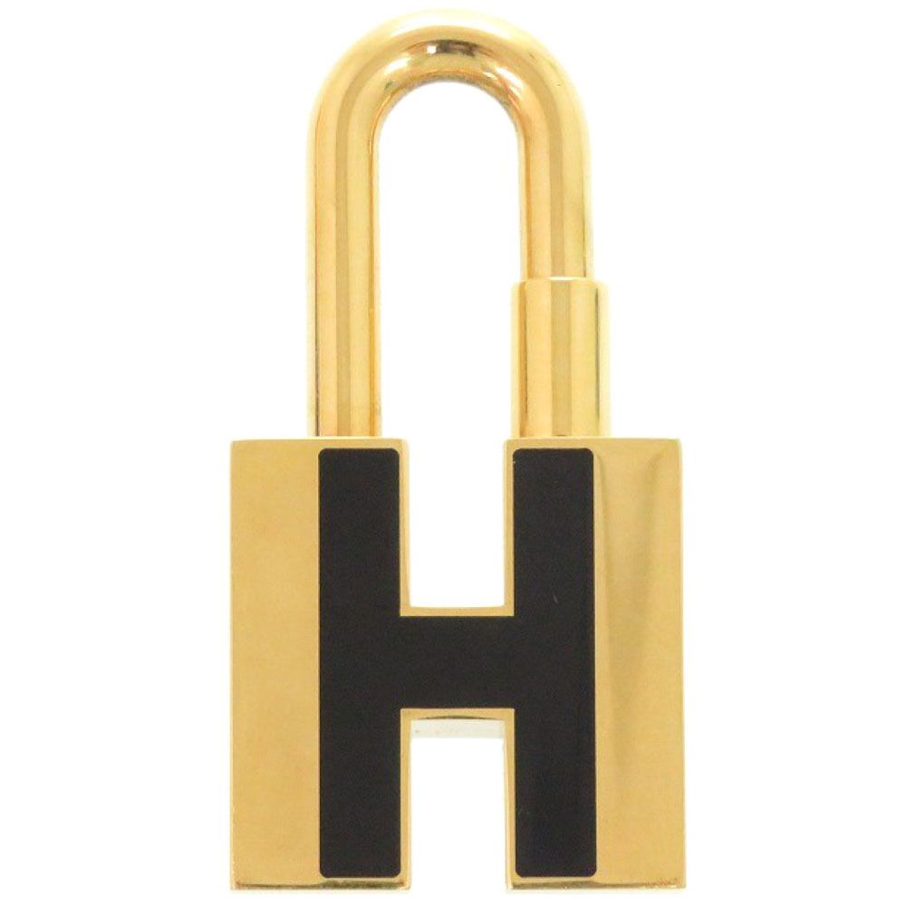 エルメス チャーム ペンダントトップ カデナ Hモチーフ メタル ゴールド|ブラック キーホルダー 0930 HERMES