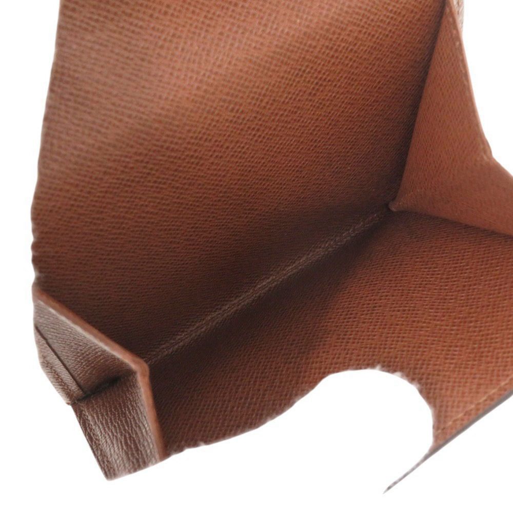  ベタなし ルイ ヴィトン ポルトモネ ビエ カルトクレディ モノグラム M 61652 ブラウン 三つ折り財布 LV 1649 LOUIS VUITTON その他 小物