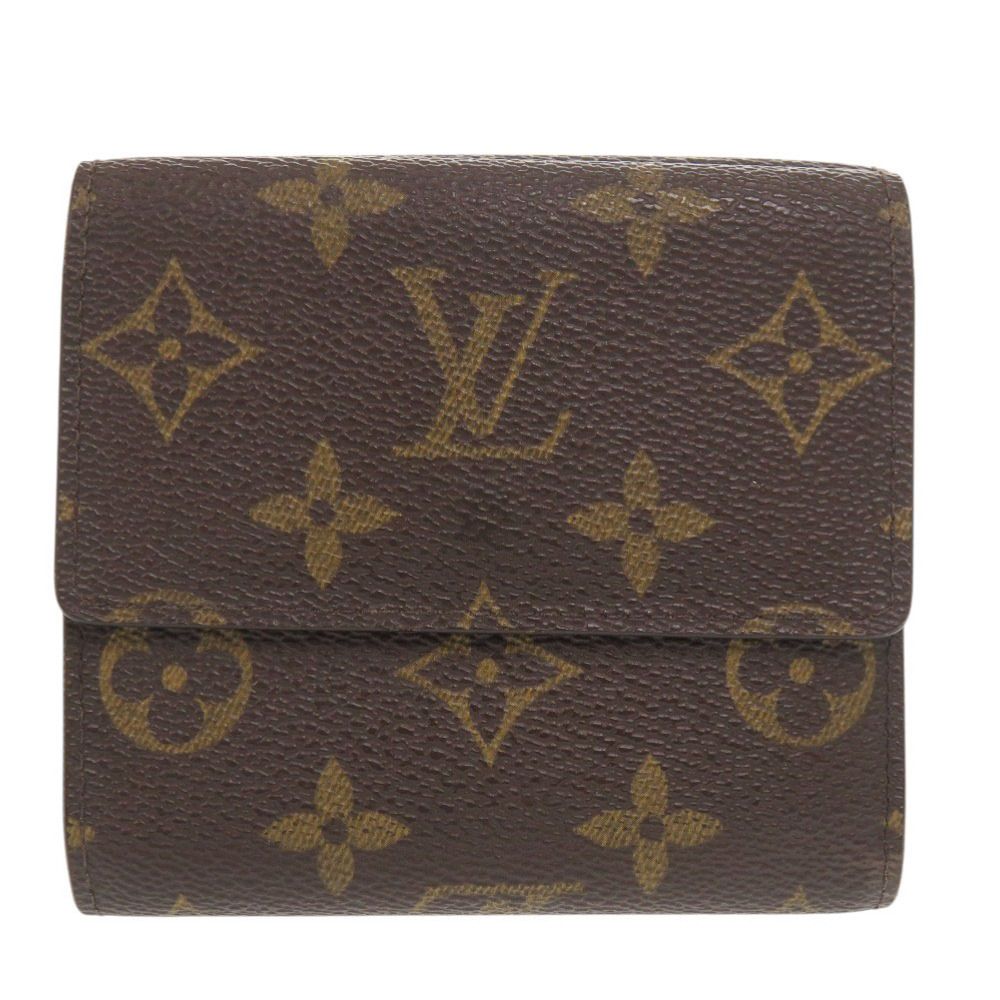 ベタなし ルイ ヴィトン ポルトモネ ビエ カルトクレディ モノグラム M 61652 ブラウン 三つ折り財布 LV 1649 LOUIS VUITTON