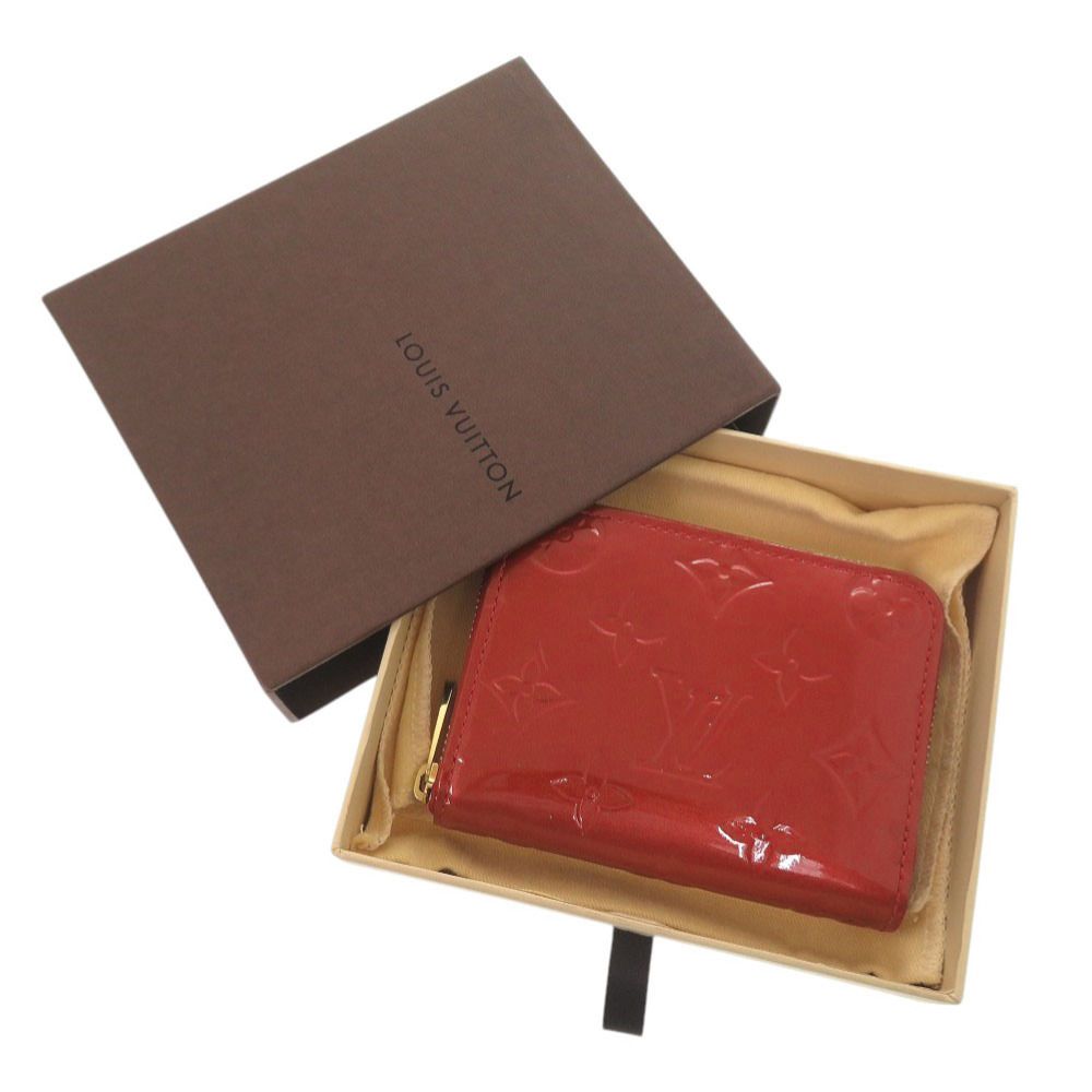 ルイ ヴィトン ジッピーコインパース モノグラムヴェルニ M 93608 レッド コインケース LV 2263 LOUIS VUITTON