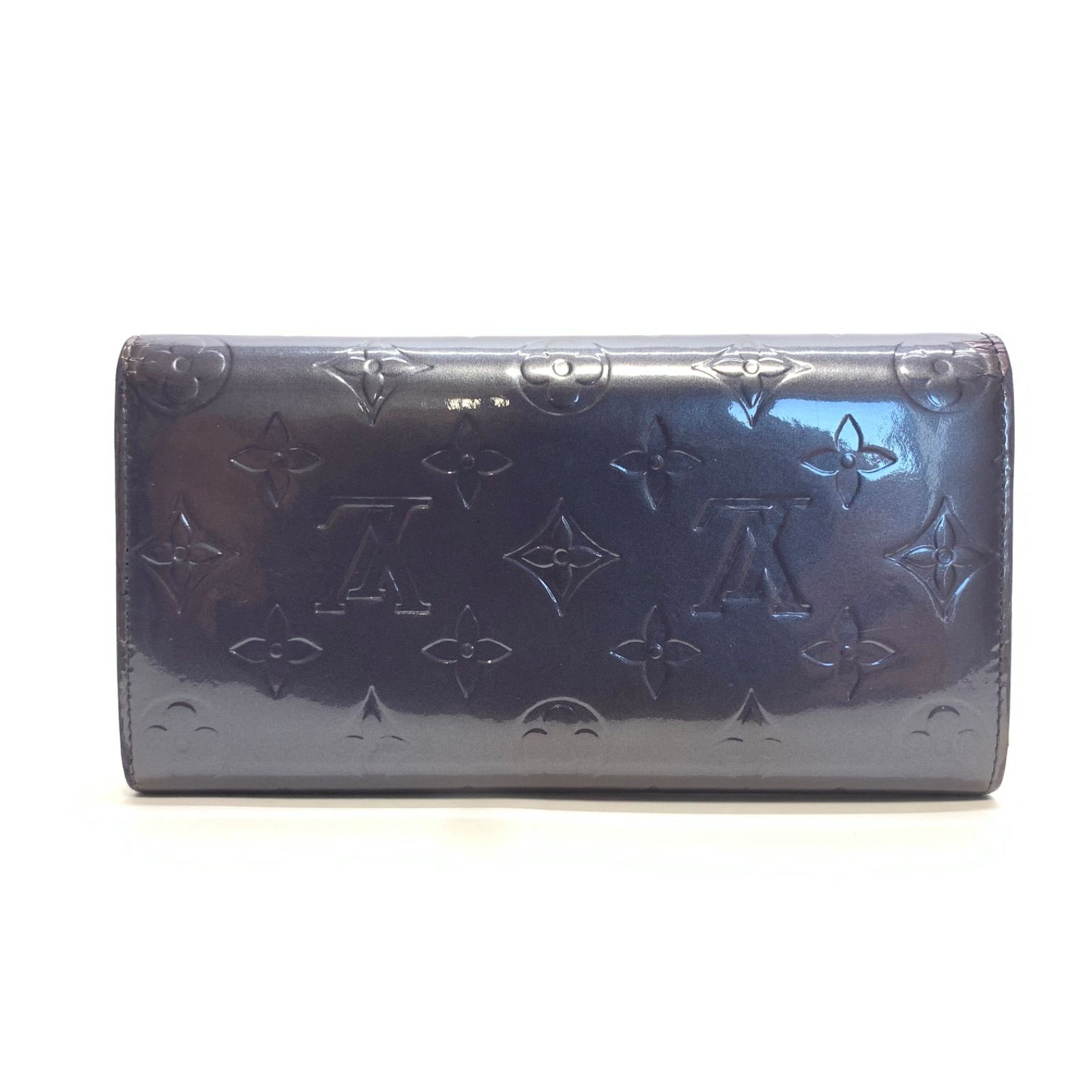 2979 LOUIS VUITTON ルイヴィトン ヴェルニ パープル系 長財布 ポルトフォイユ サラ