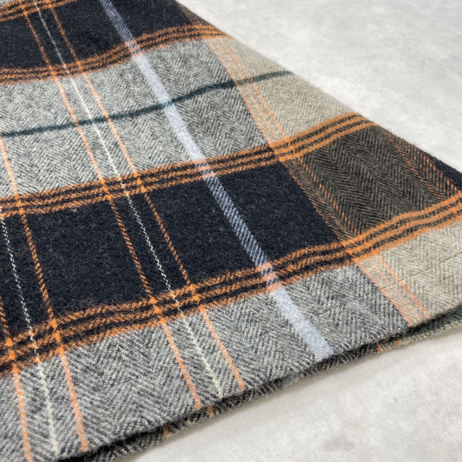 Y's ワイズ ワンピース ロング ノースリーブ チェック柄 ウール